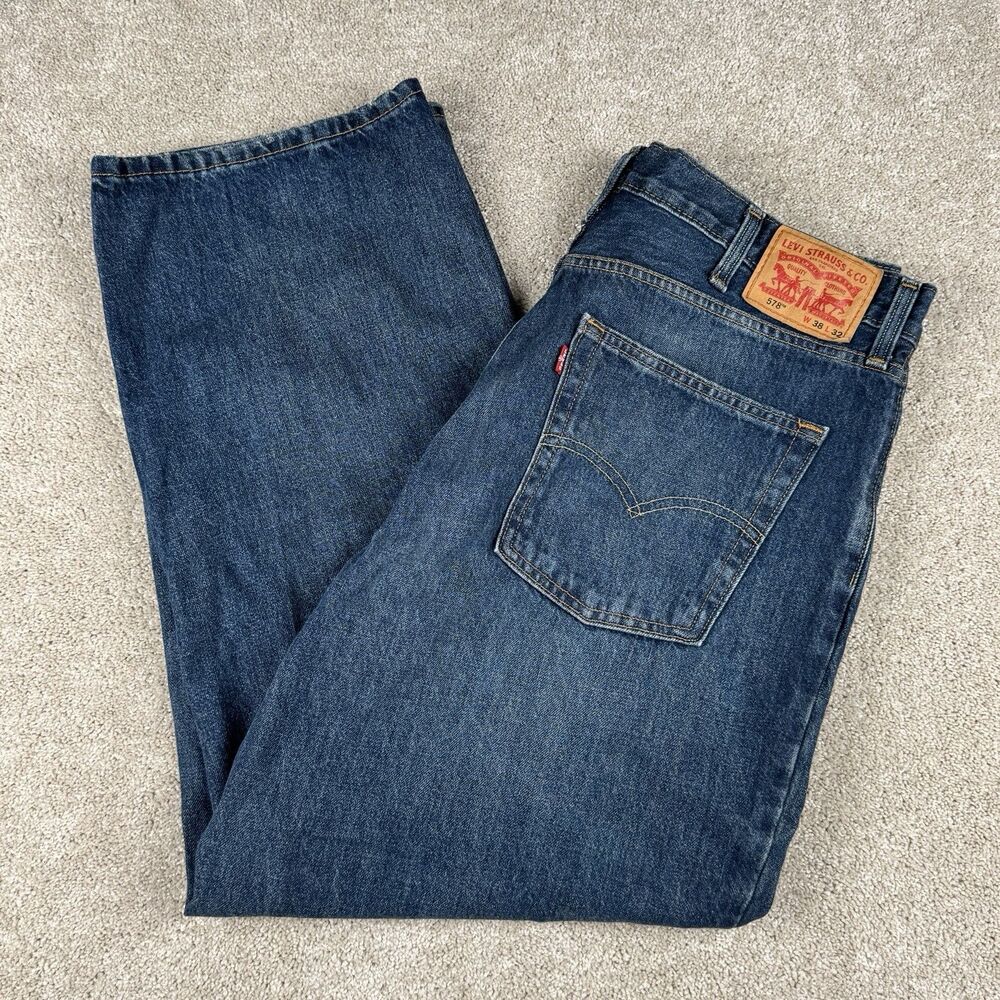 Levis 578 Baggy Y2K Baggy Fit Jeans Size 42 2000s VTG Skate Dark Wash Mens 38x32